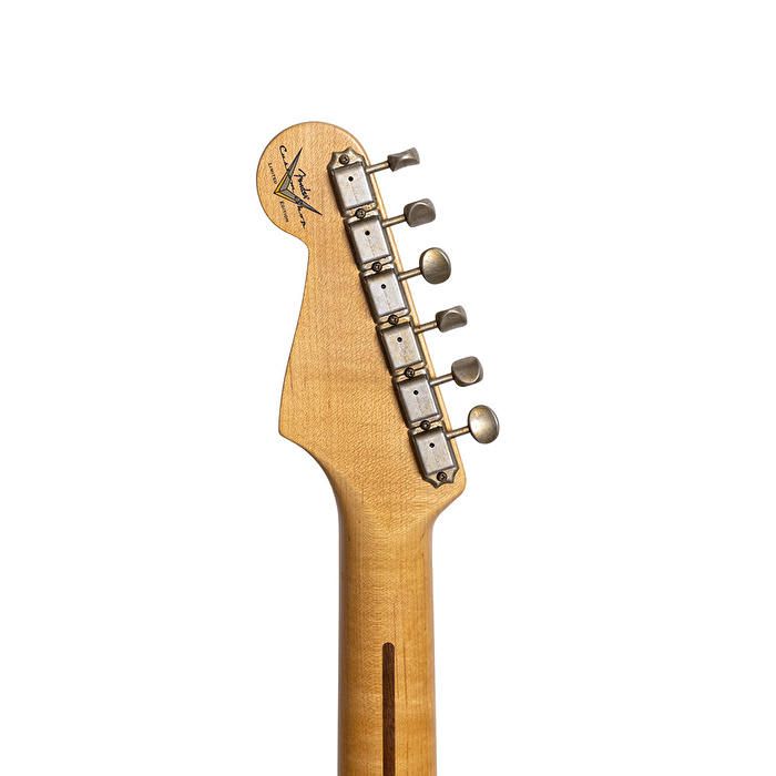 Fender Custom Shop 1955 Stratocaster Journeyman Relic Akçaağaç Klavye 7,25 - 9,5 Aged 2 Ton Sunburst Elektro Gitar